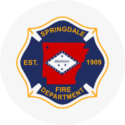 A blue and red emblem with a red and white flag.